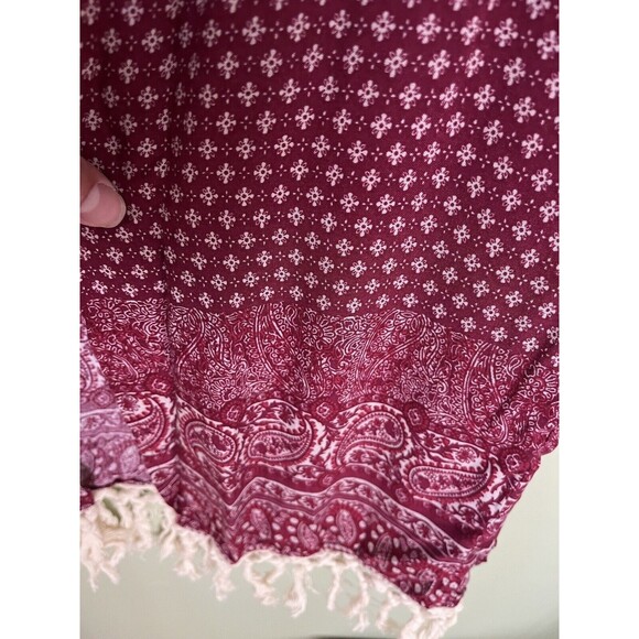 Full Tilt Girls Open Front Top Kimono Beach Cover-Up Tassels Size Medium - Picture 3 of 6